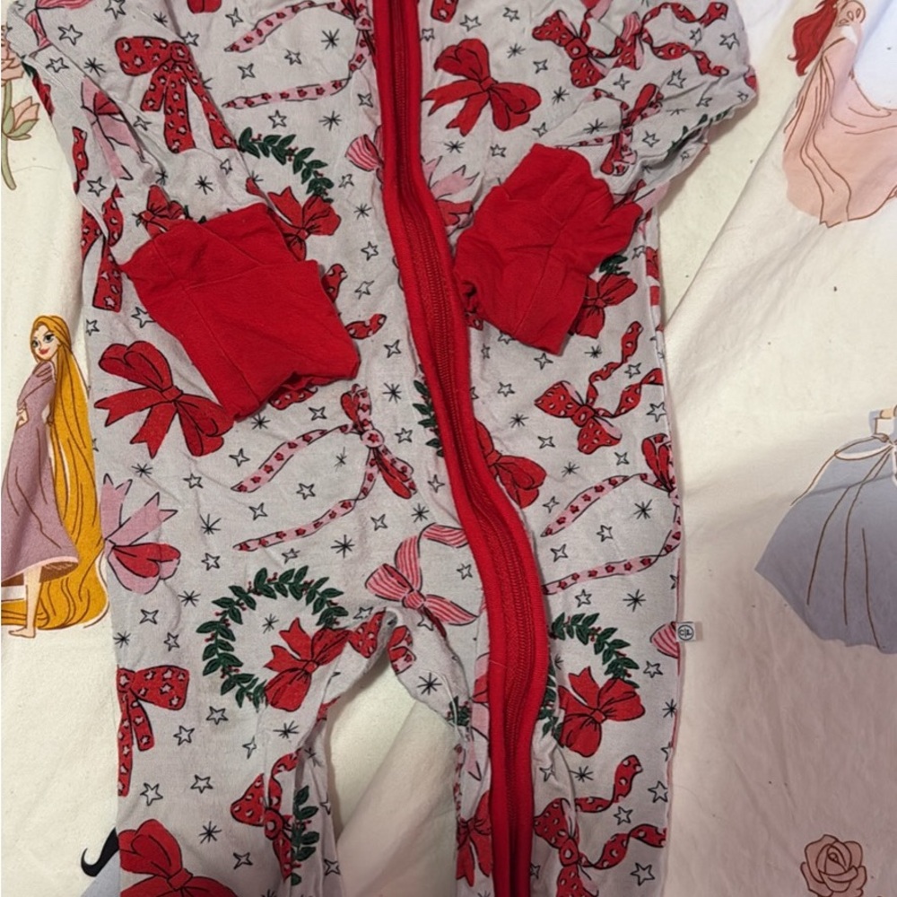 Caden Lane Red and Gray Kids One Piece